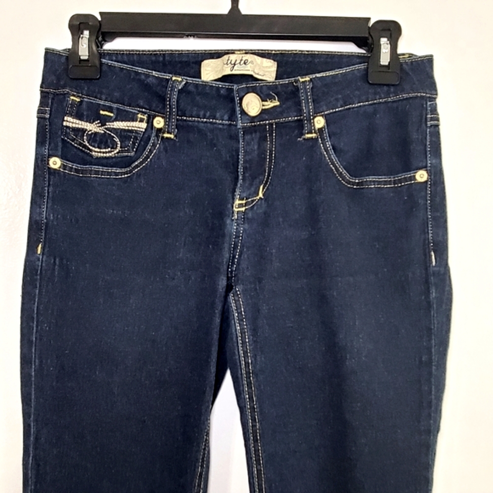 Tyte Jeans Juniors Size 3 Dark Denim Gold Glam